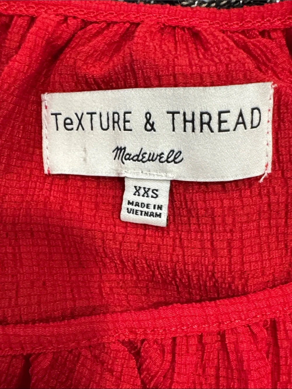 Madewell Red Short-Sleeve Scoop Neck Blouse